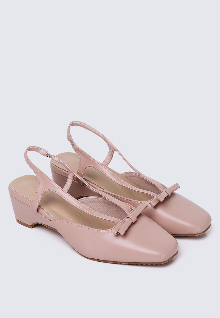 Anya Comfy Heels In Pink