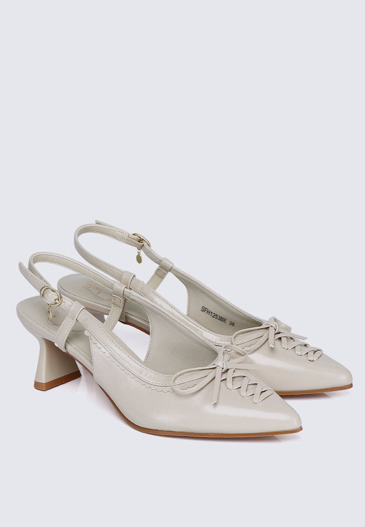 Mirabelle Comfy Heels In Beige