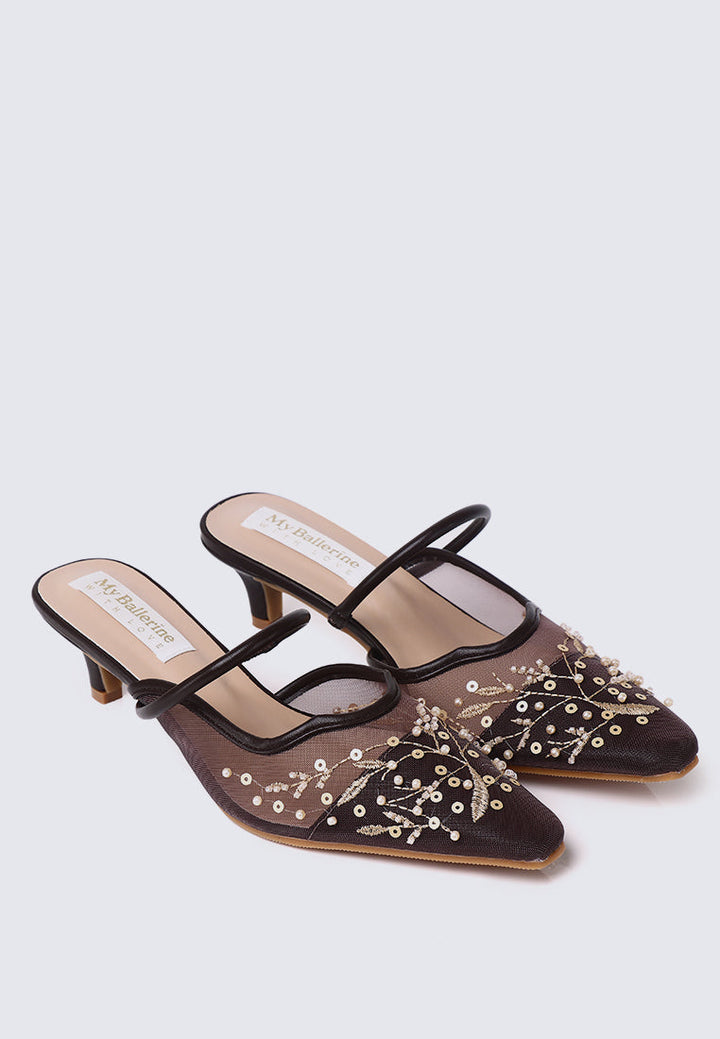 Petaline Comfy Heels In Espresso