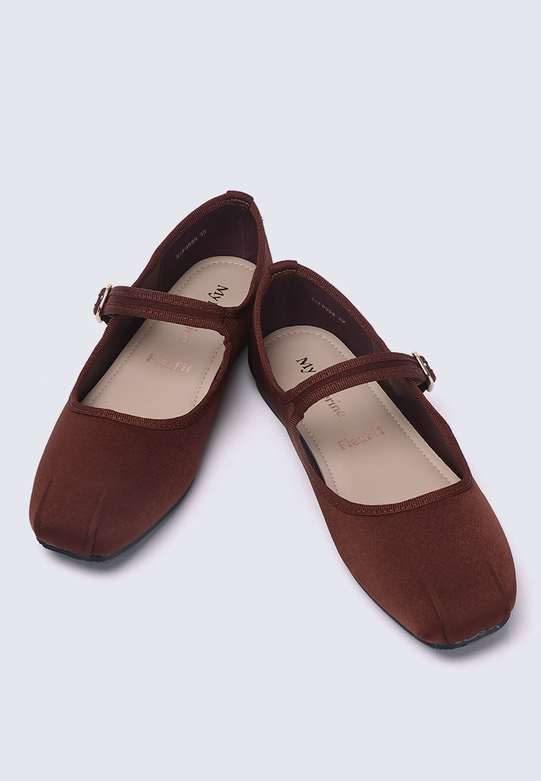 Faye FlexFit Comfy Ballerina In Espresso