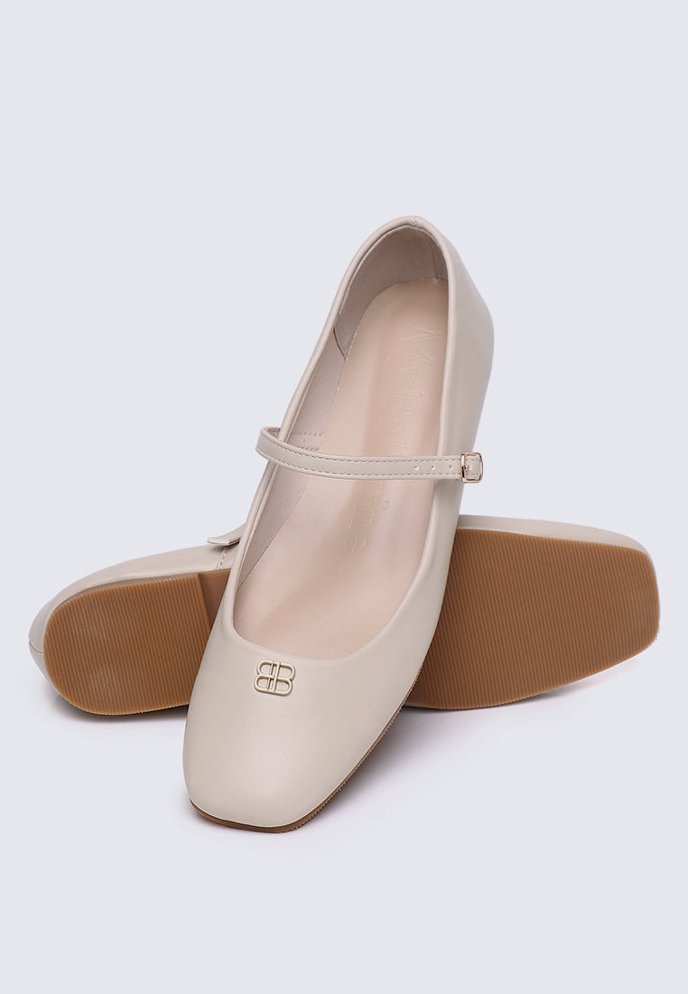 Aimee Comfy Ballerina In Beige