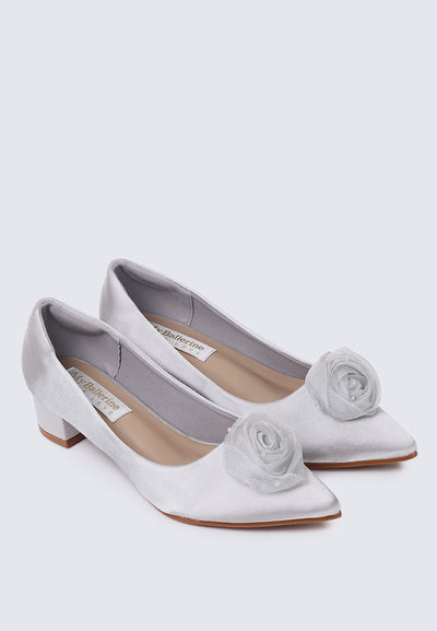 Sereia Comfy Heels In Silver