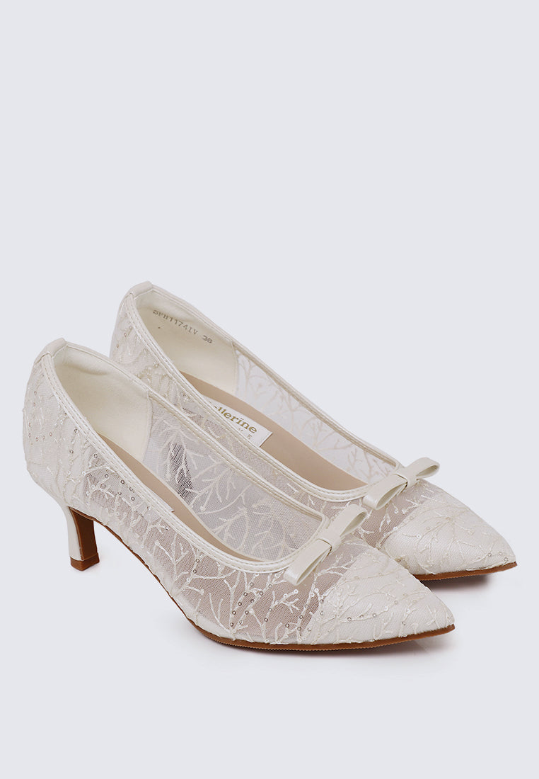 Bellisse Comfy Heels In Ivory
