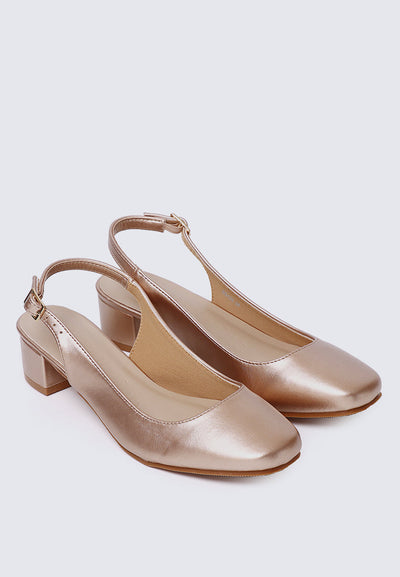 Palmer Comfy Heels In Rose Gold