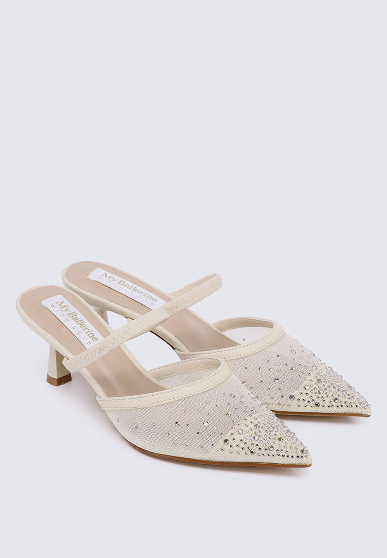 Amelia Comfy Heels In Cream