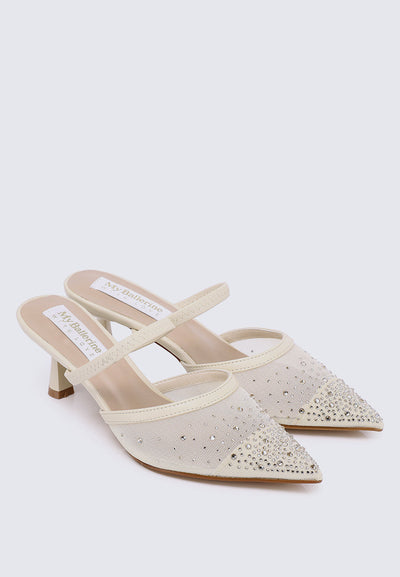 Amelia Comfy Heels In Cream