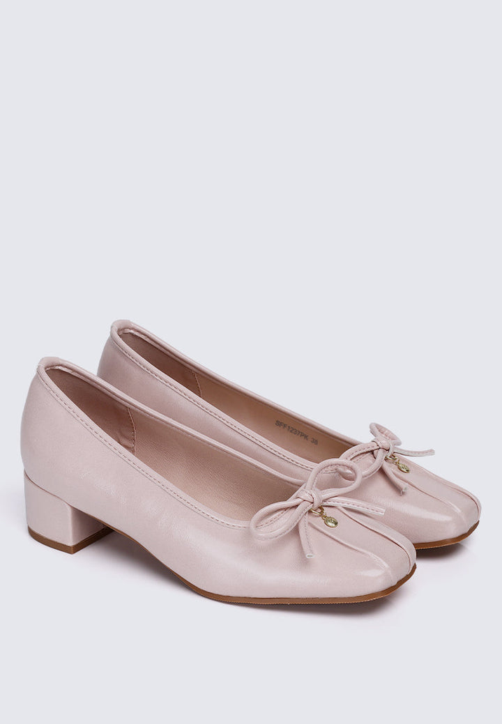 Estelle Comfy Heels In Pink