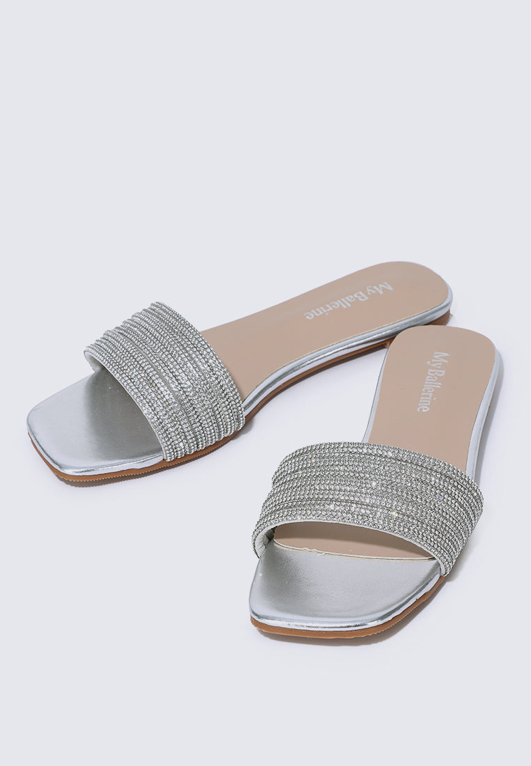 Luz Comfy Sandals In Silver