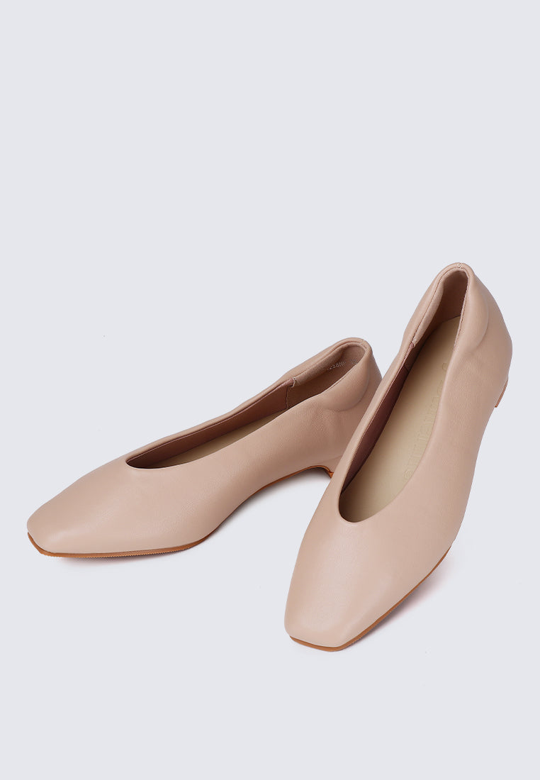 Priscilla Comfy Heels In Nude Pink