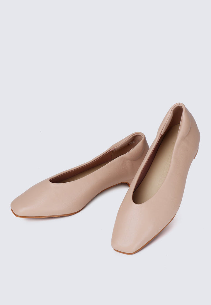 Priscilla Comfy Heels In Nude Pink