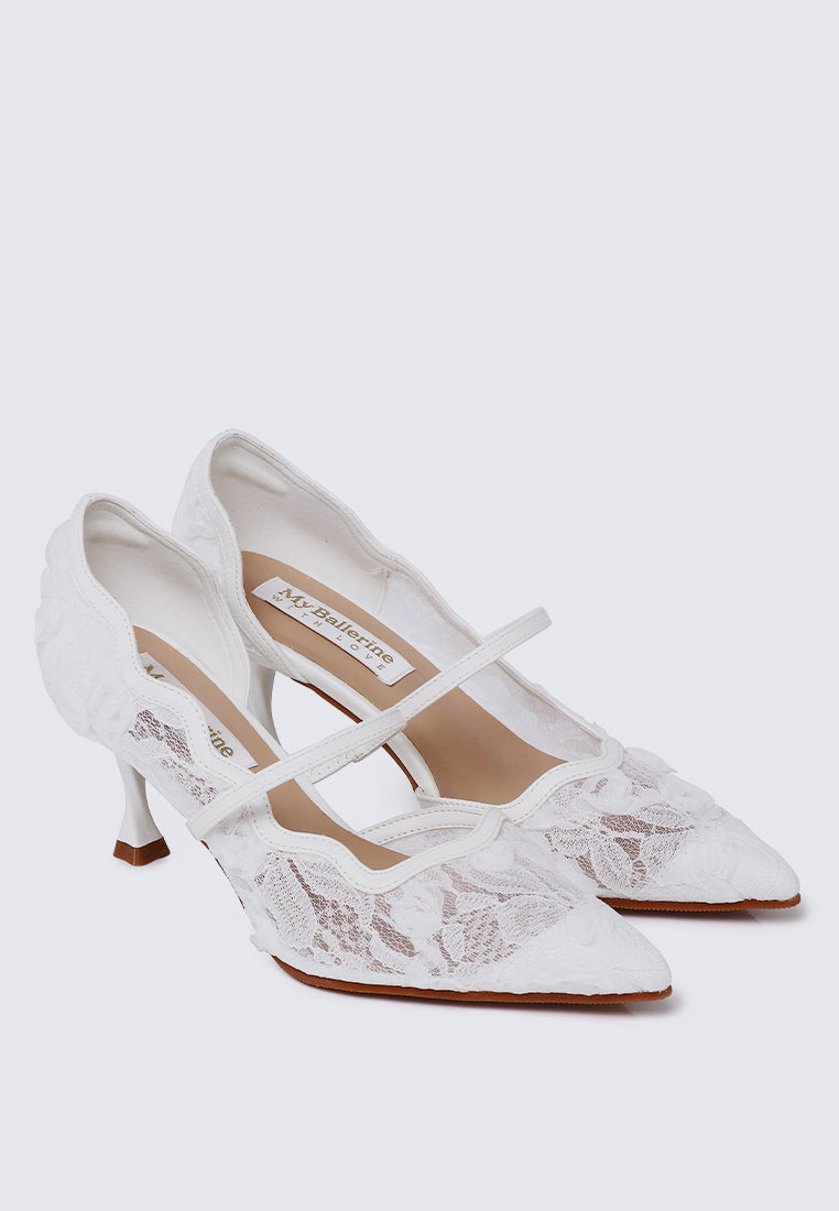 Cristelle Comfy Heels In White