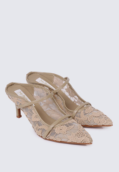 Isadora Comfy Heels In Nude