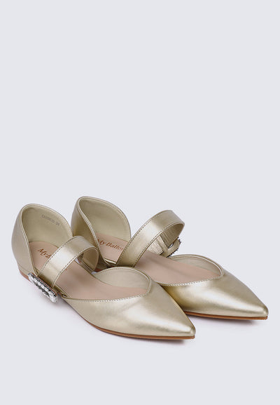 Calista Comfy Ballerina In Gold