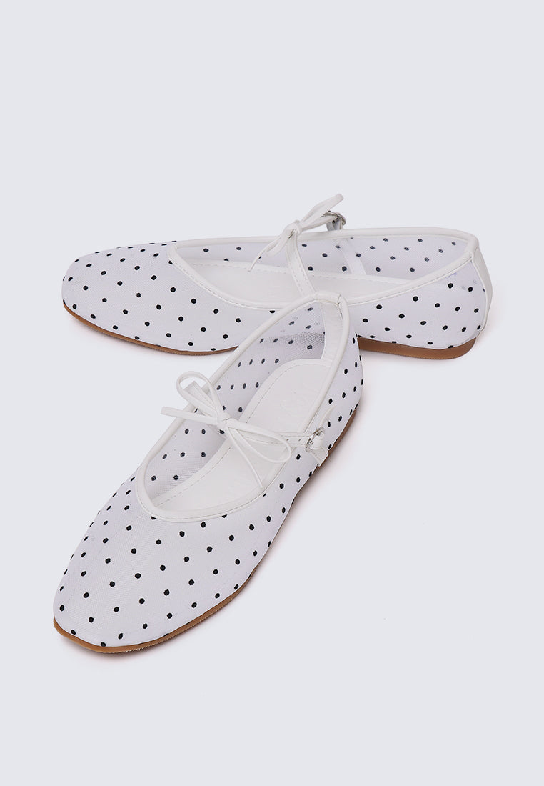 Lilou Comfy Ballerina In White