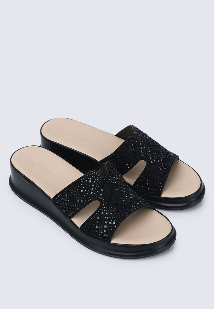 Gentle Feet Comfy Wedges In Black
