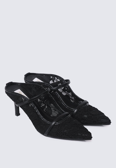 Isadora Comfy Heels In Black
