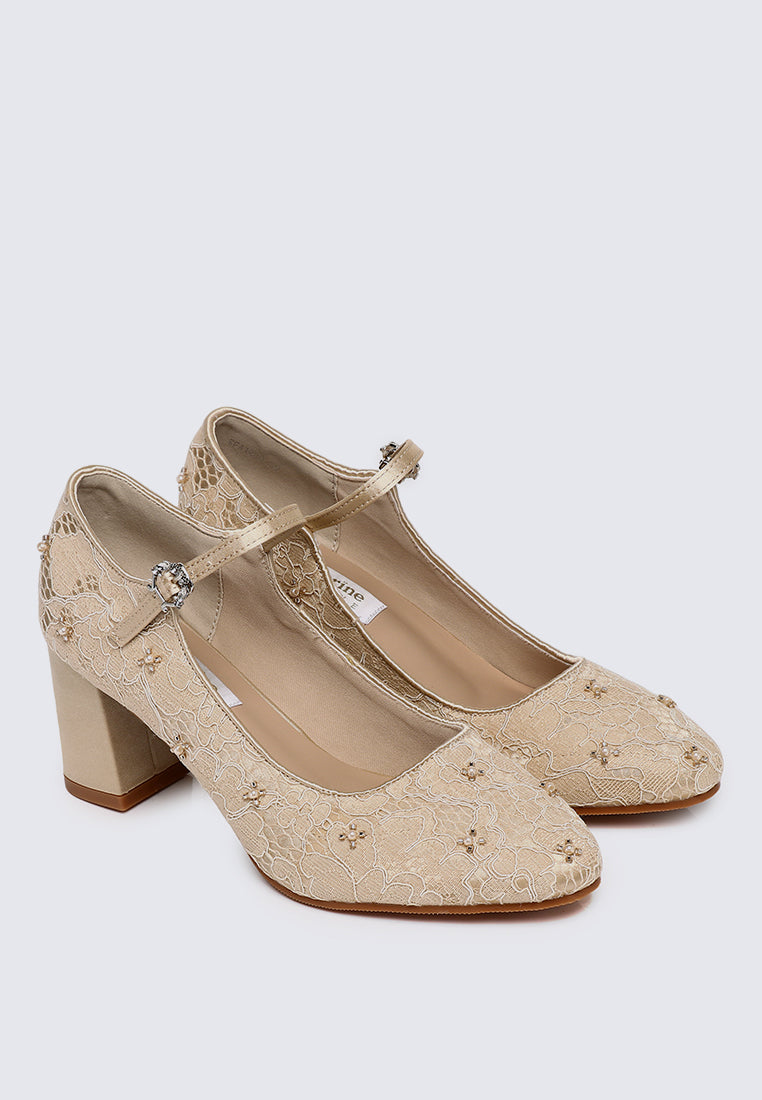 Candrea Comfy Heels In Nude