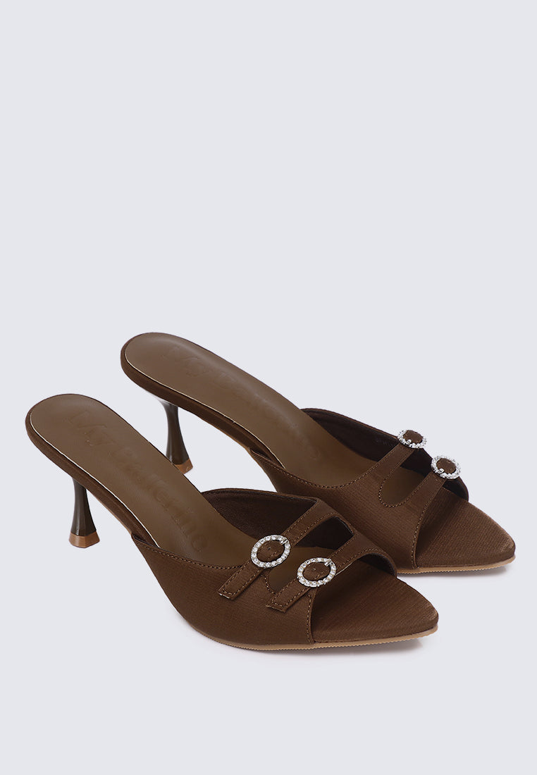 Vivara Comfy Heels In Coffee