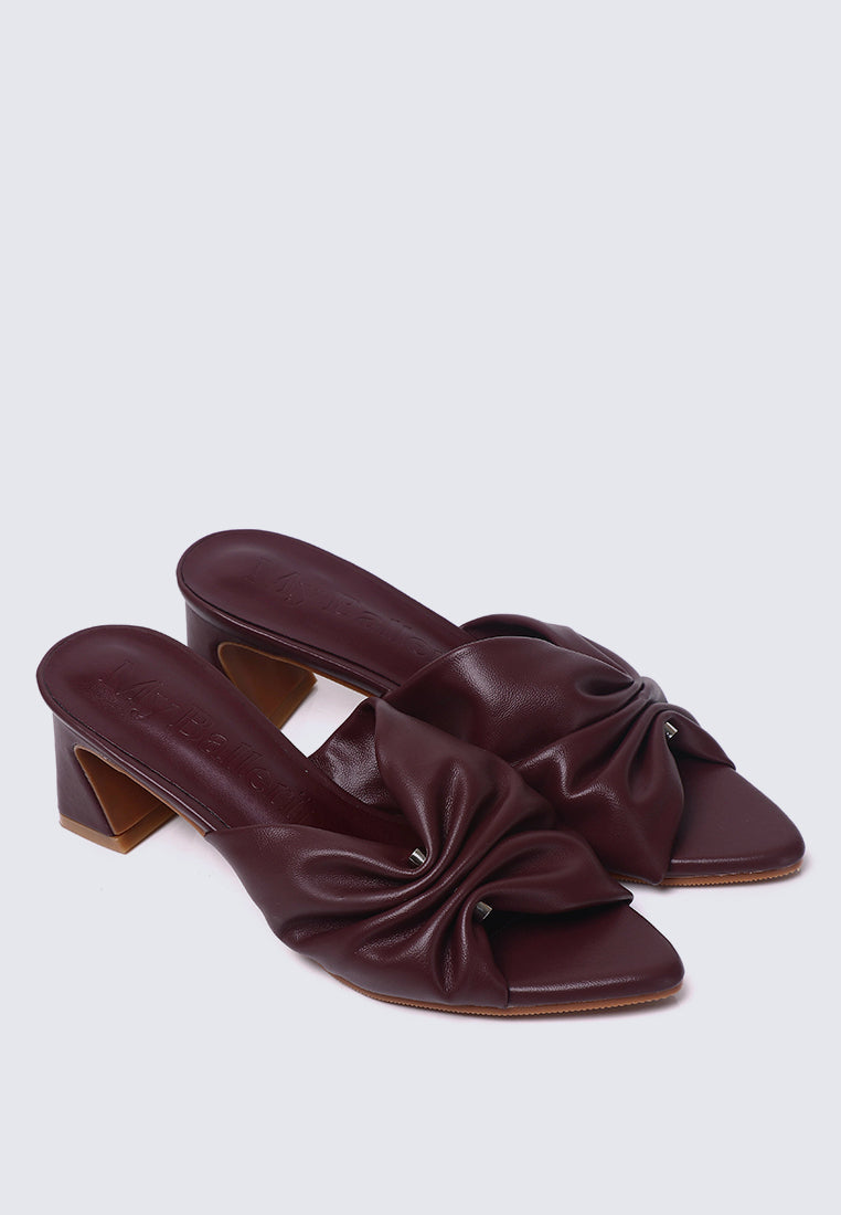 Kailia Comfy Heels In Maroon