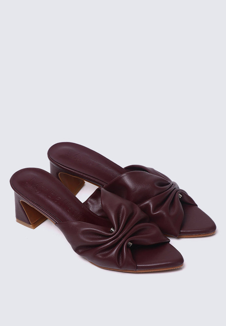Kailia Comfy Heels In Maroon