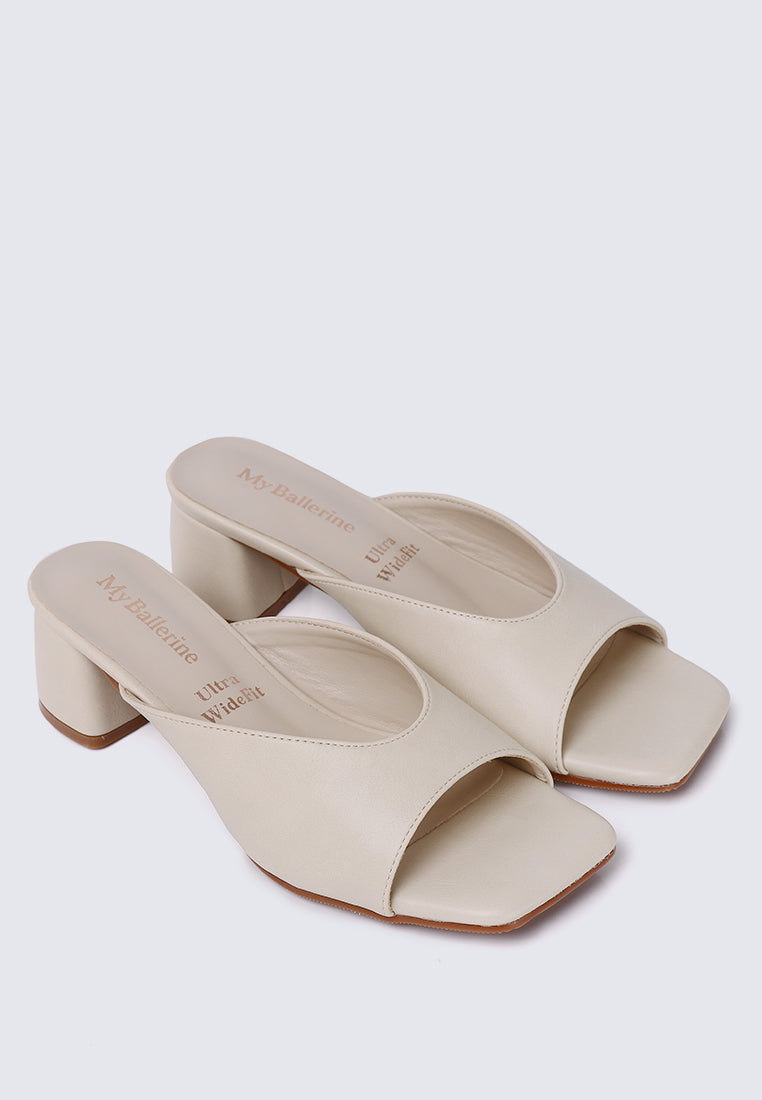 Nami Ultra WideFit Comfy Heels In Beige
