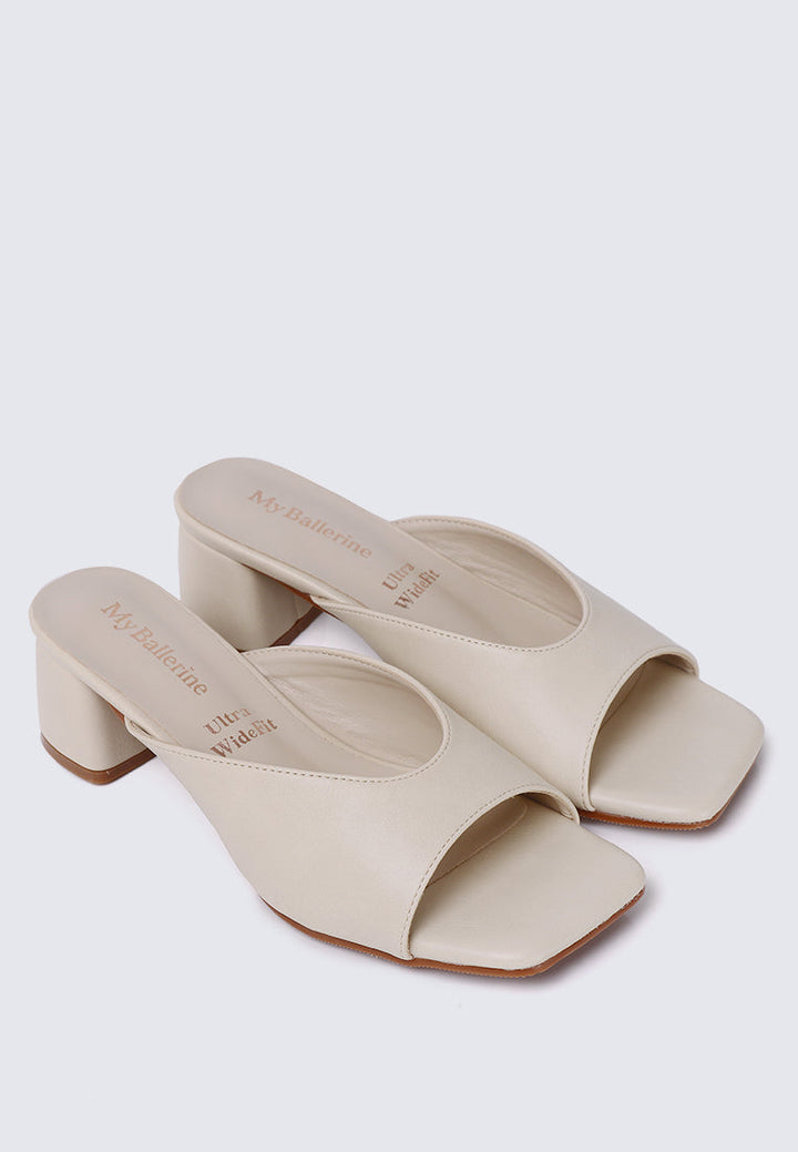 Nami Ultra WideFit Comfy Heels In Beige