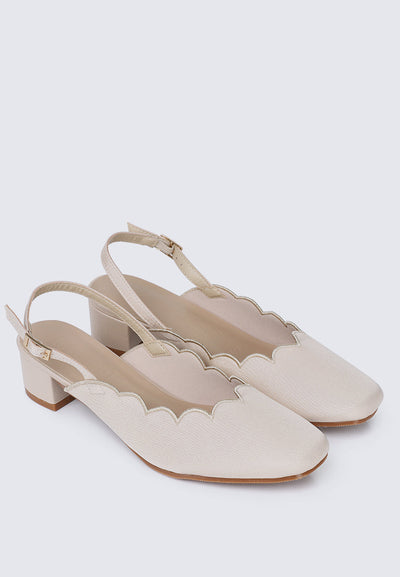 Lizzy Comfy Heels In Nude