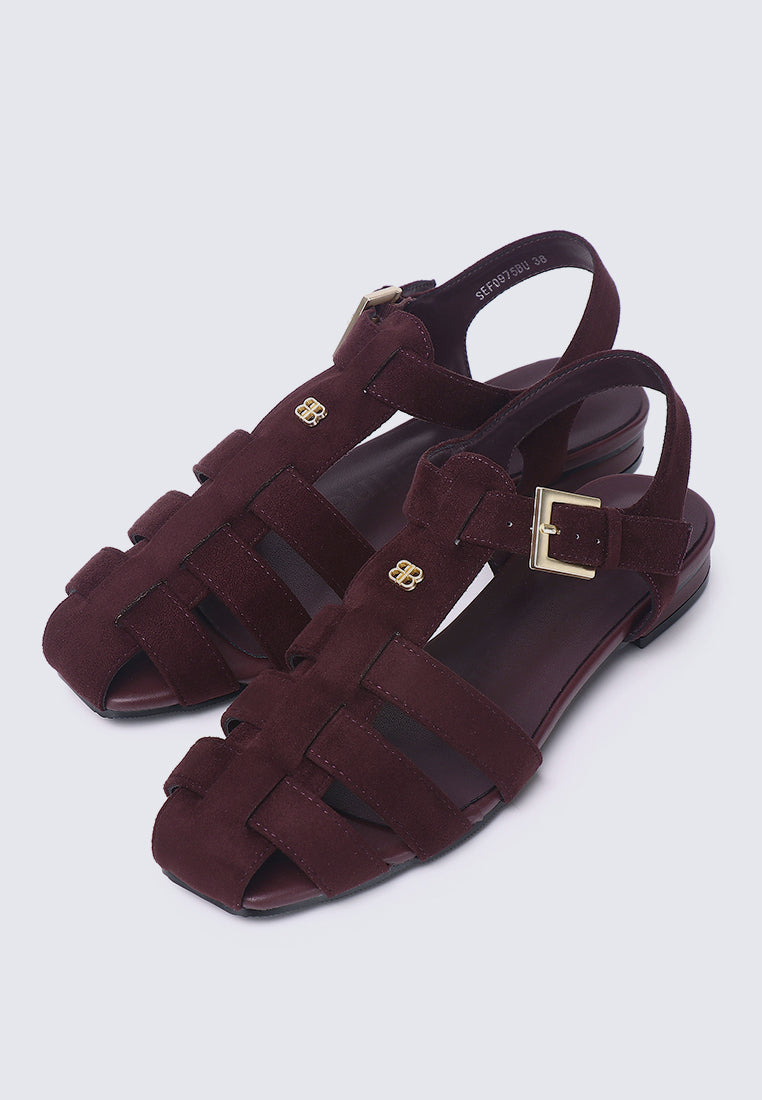 Choco Mousse Comfy Sandals In Burgundy