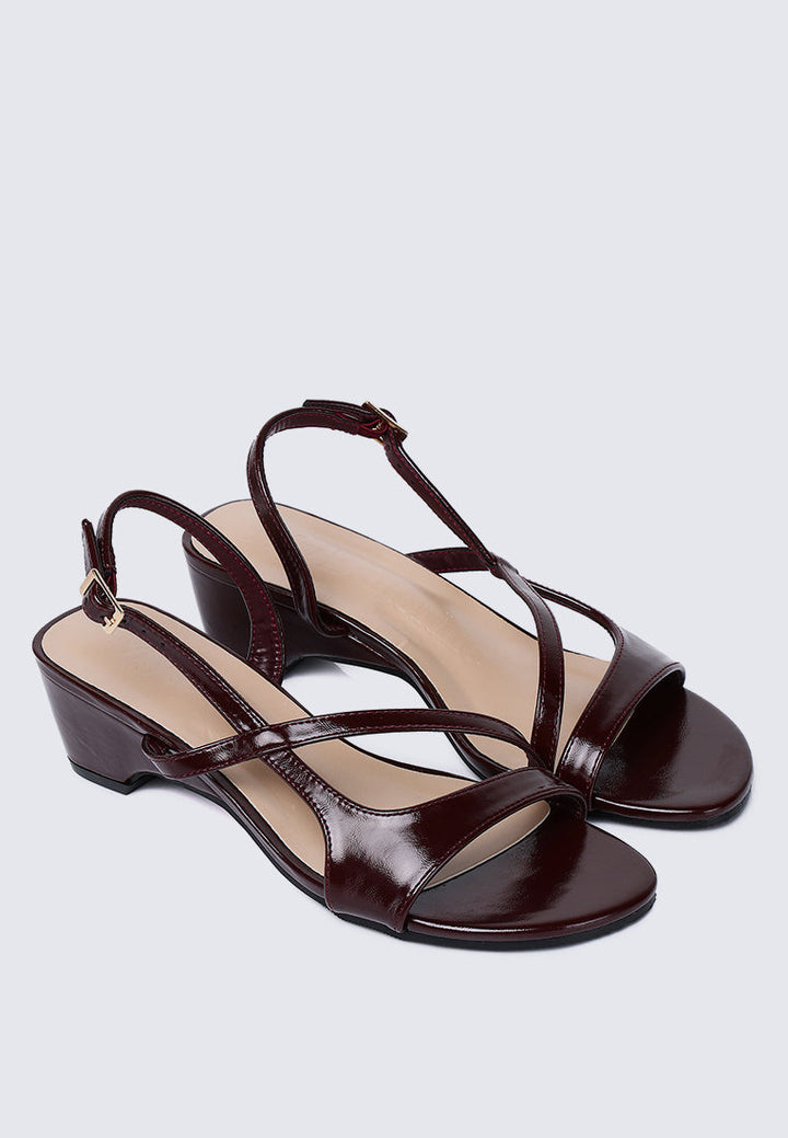 Yeemi Comfy Heels In Chocolate