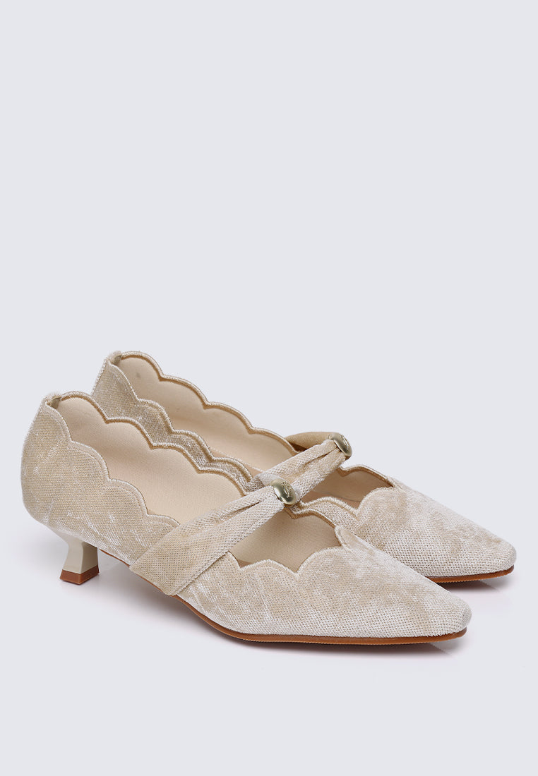 Sarah Comfy Heels In Beige