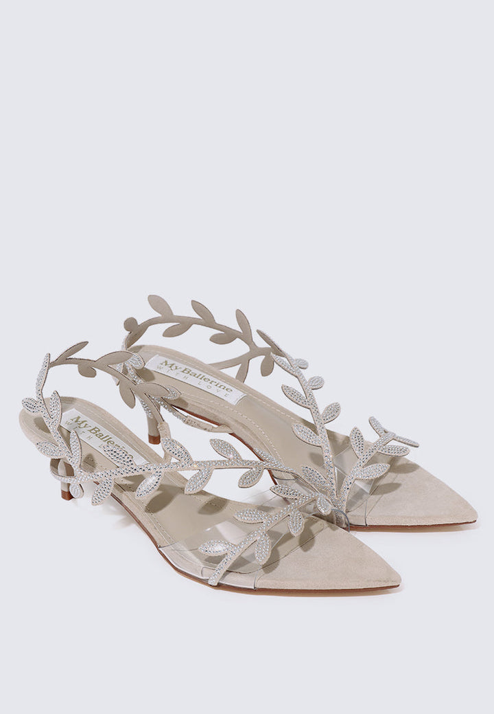 Elysian Comfy Heels In Beige