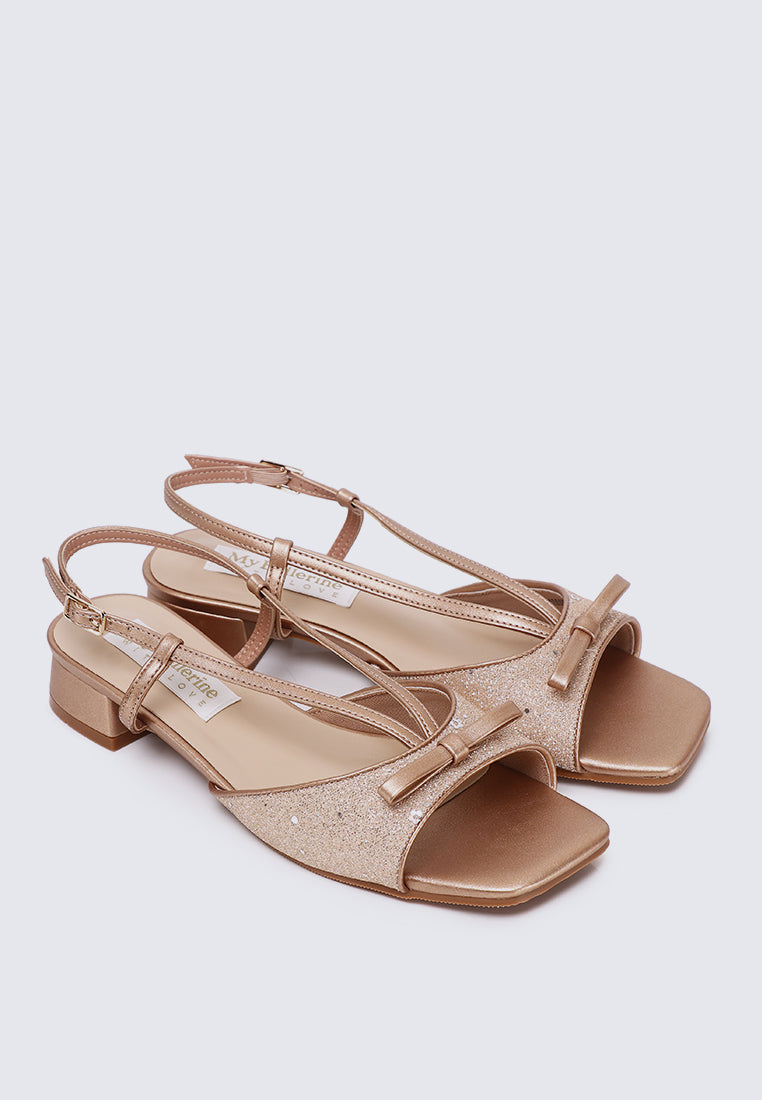 Ophelia Comfy Sandals In Rose Gold