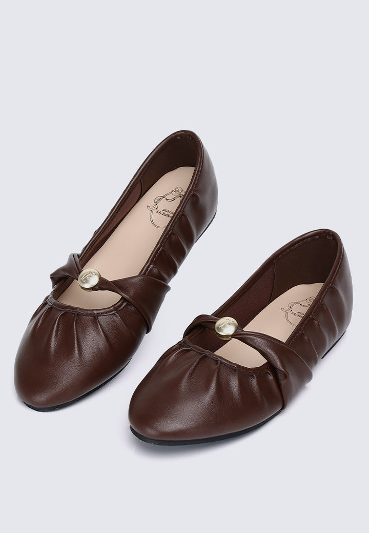 Rowena Comfy Ballerina In Espresso