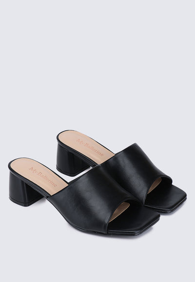 Karissa WideFit Comfy Heels In Black