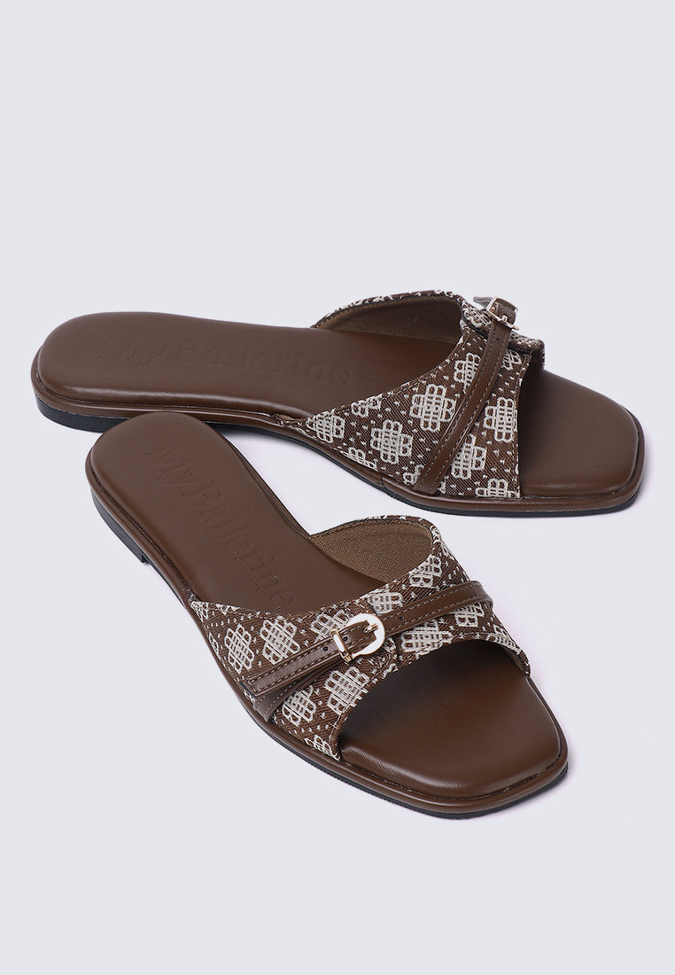 Syira Comfy Sandals In Espresso