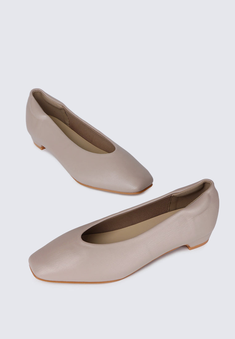 Priscilla Comfy Heels In Almond