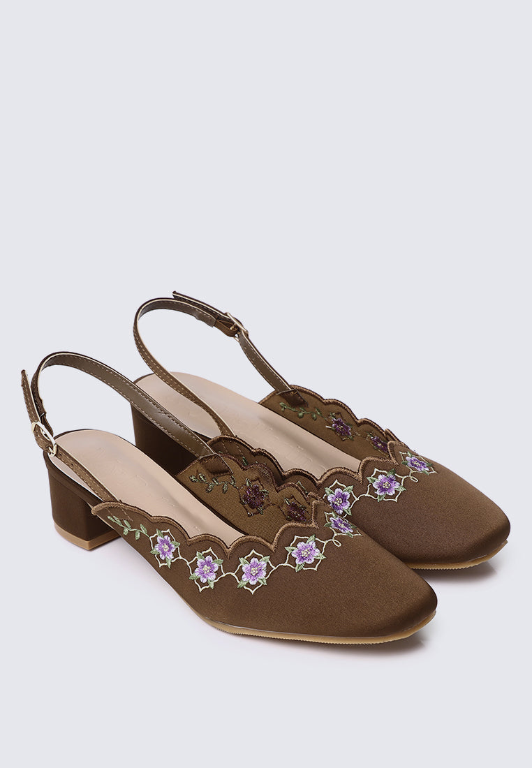 Anastasia Comfy Heels In Coffee