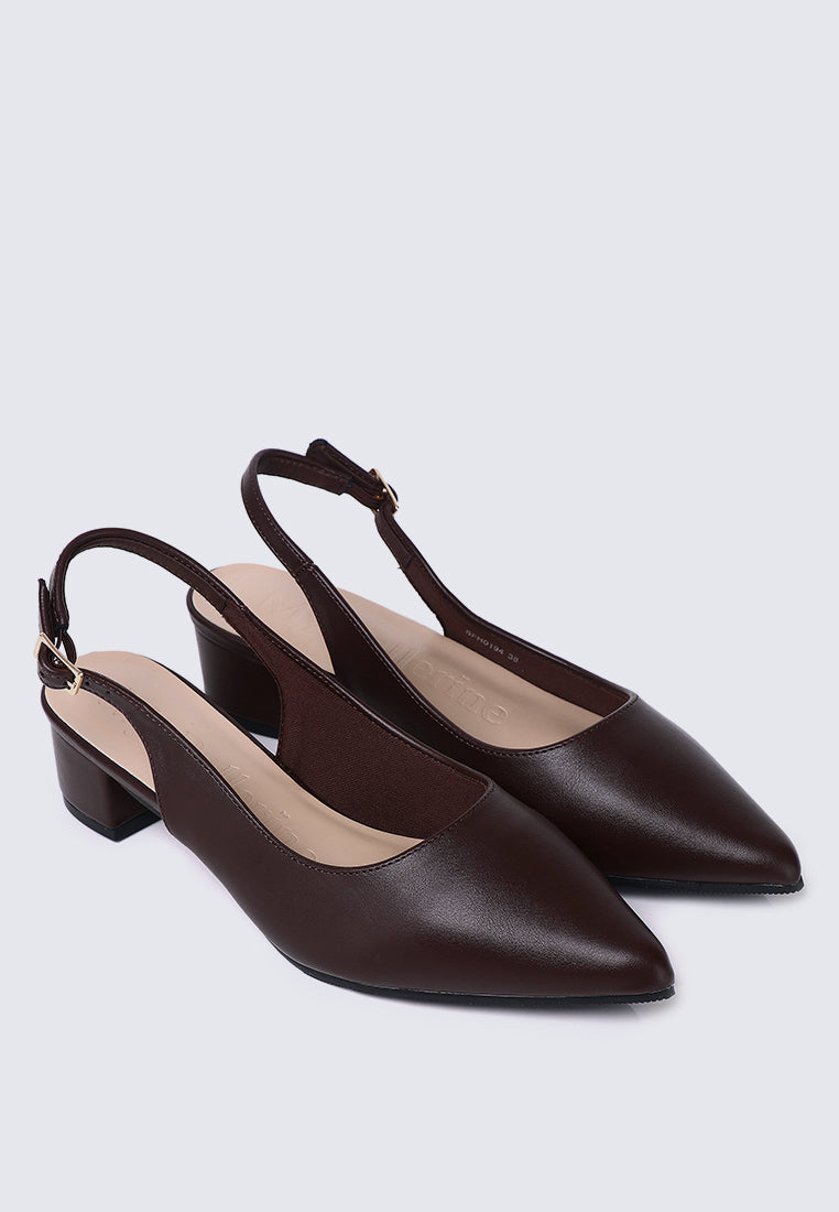 Valerie Comfy Heels In Espresso