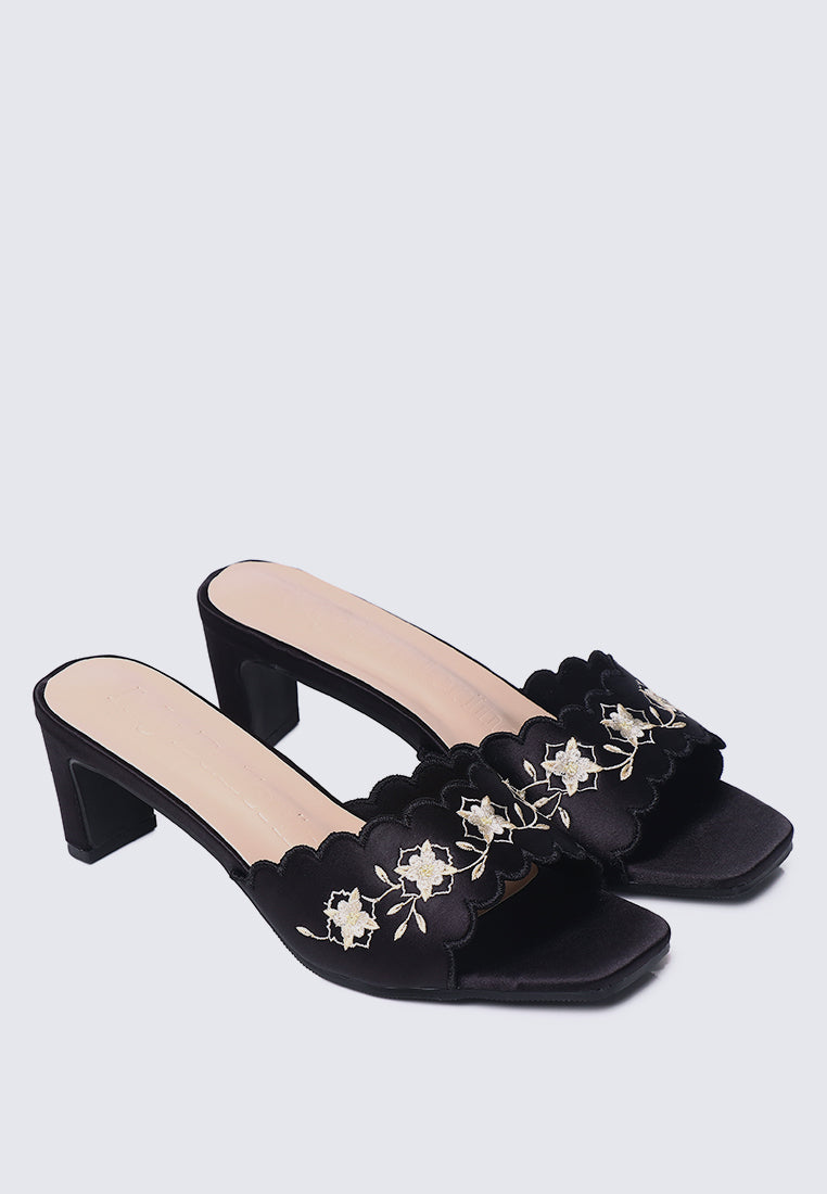 Katarina Comfy Heels In Black
