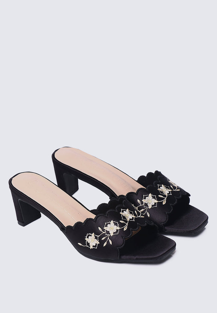 Katarina Comfy Heels In Black