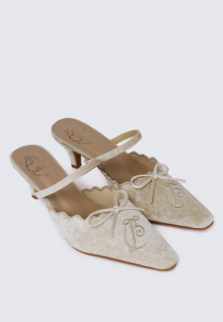 Lisbeth Comfy Heels In Beige