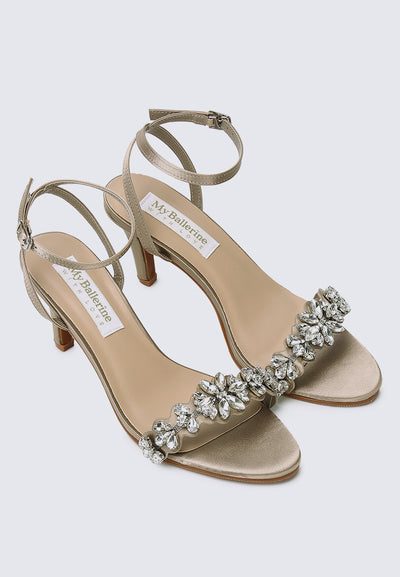 Liliana Comfy Heels In Taupe