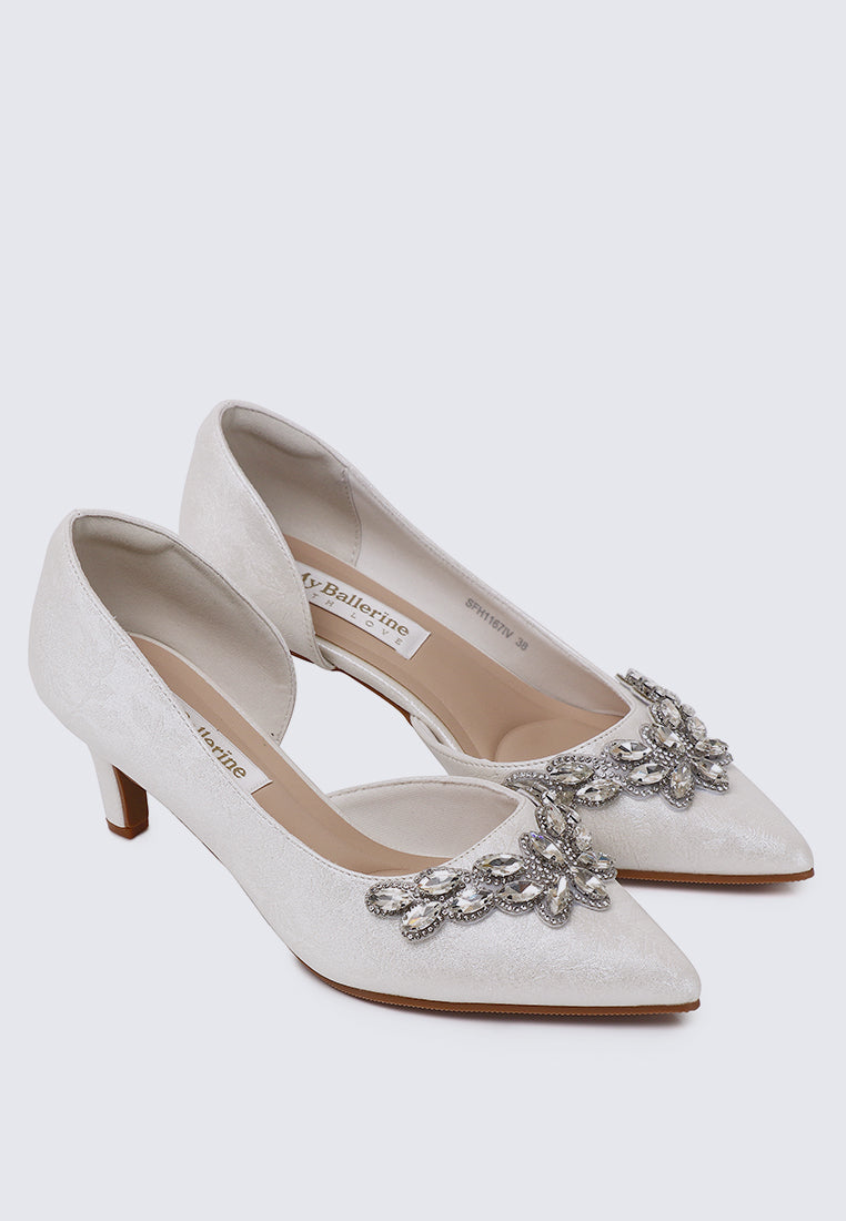 Mirelle Comfy Heels In Ivory