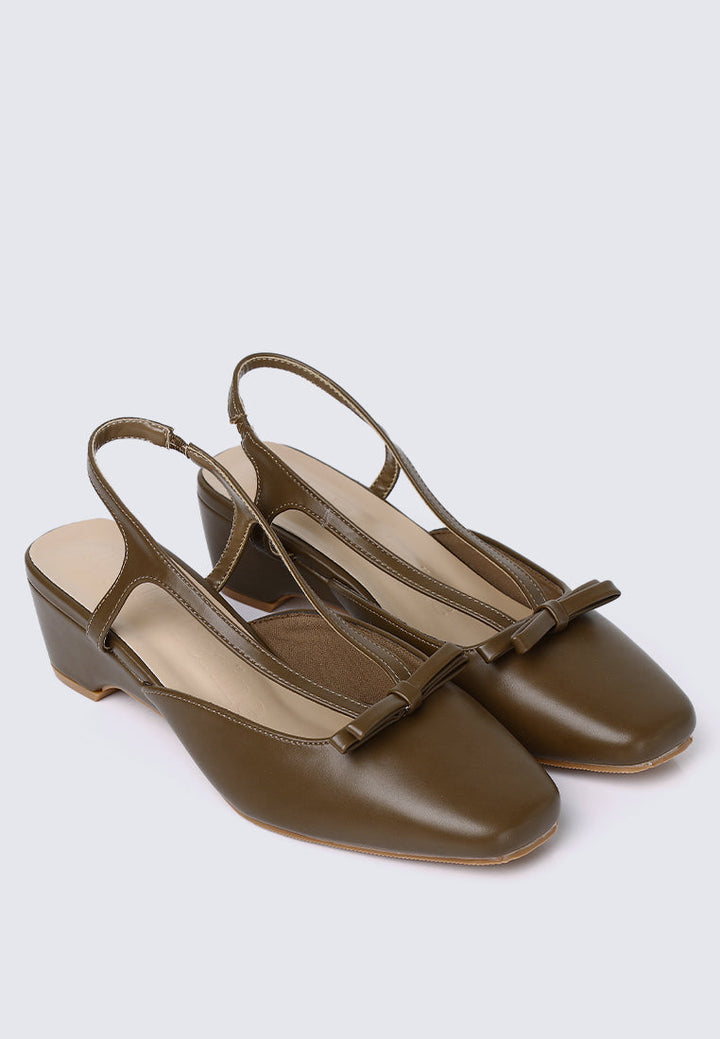 Anya Comfy Heels In Espresso