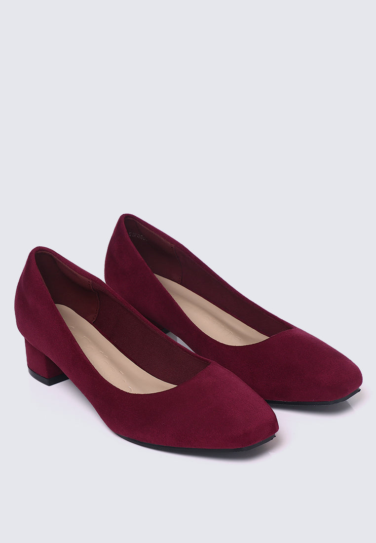 Leah Comfy Pumps In Maroon