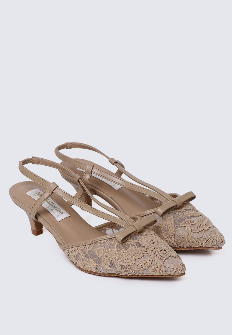 Colette Comfy Heels In Nude