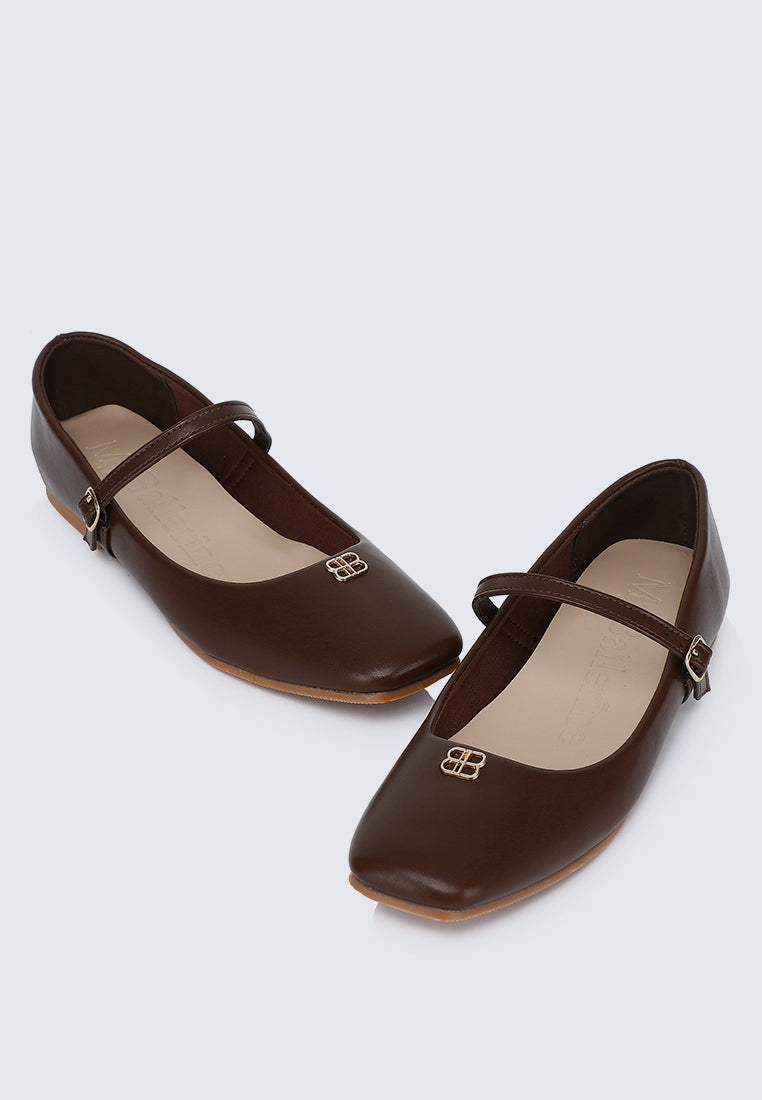 Aimee Comfy Ballerina In Espresso