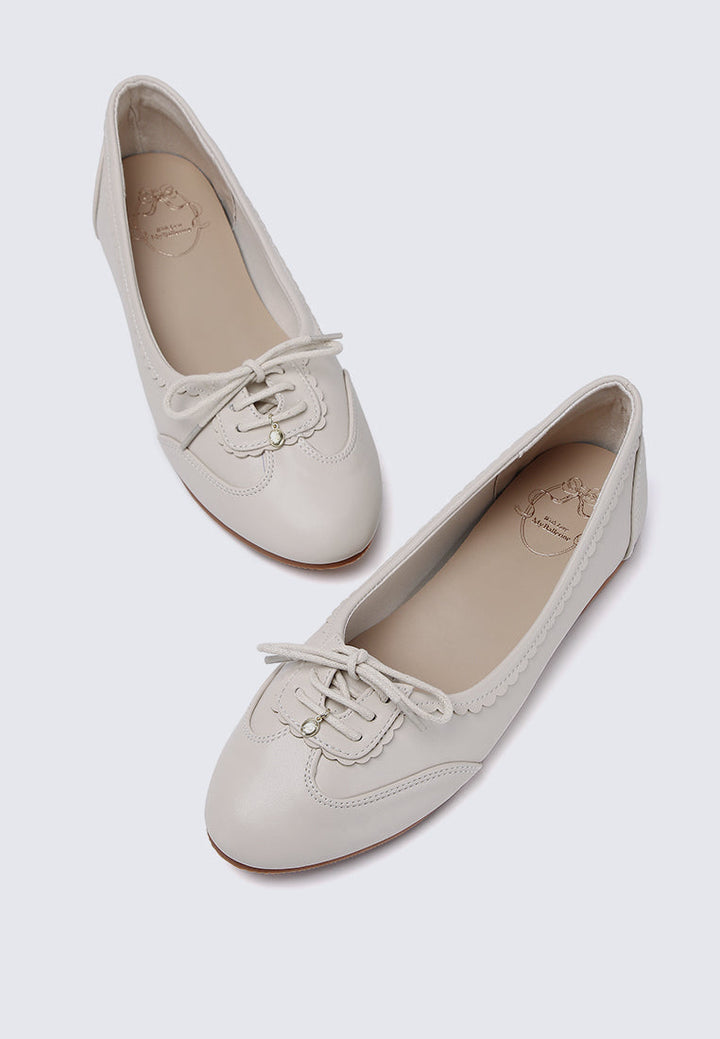 Bellamy Comfy Ballerina In Beige