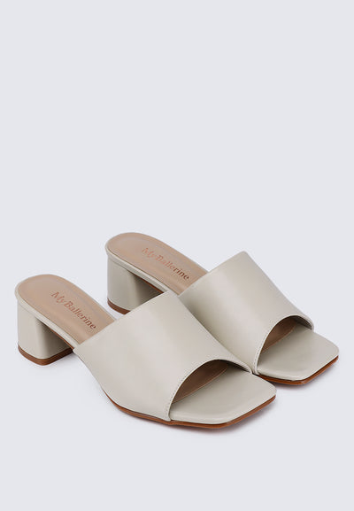 Karissa WideFit Comfy Heels In Beige