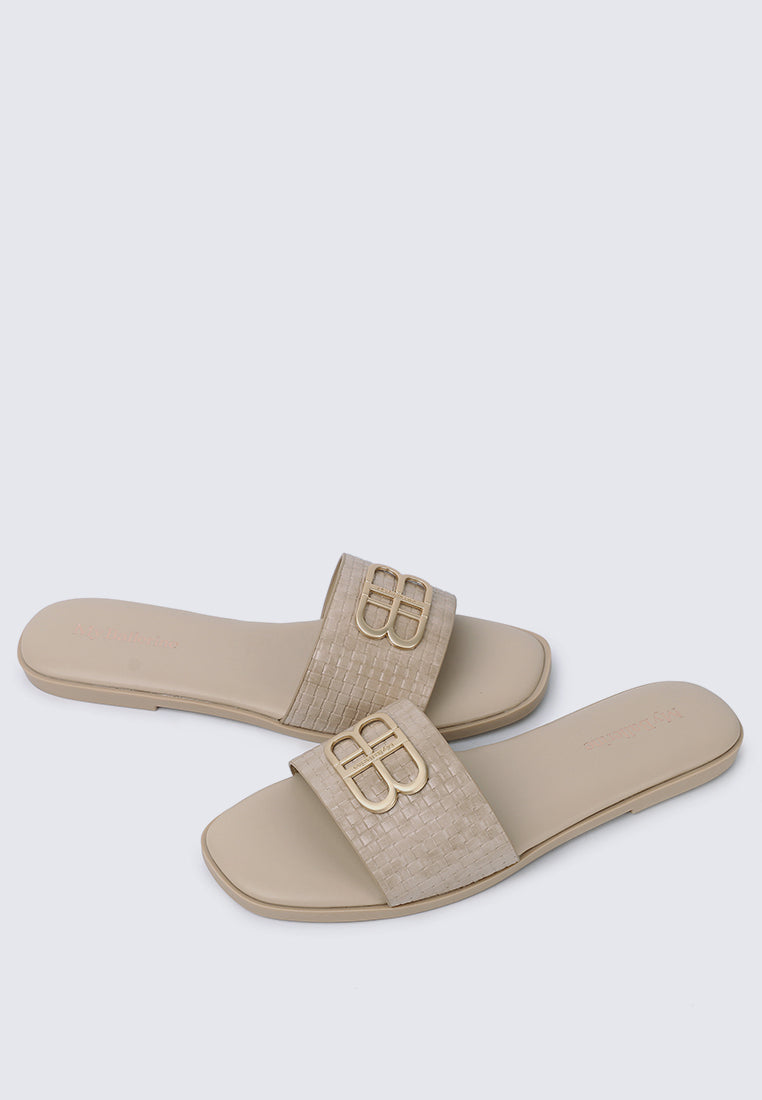 Ines Comfy Sandals In Almond